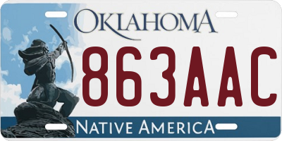 OK license plate 863AAC