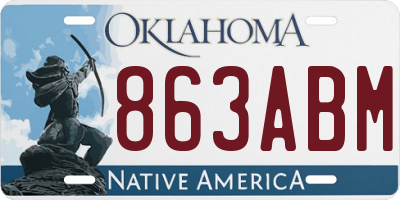 OK license plate 863ABM