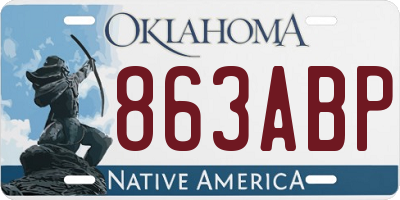OK license plate 863ABP