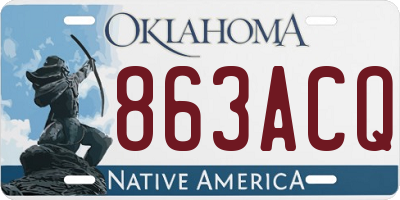OK license plate 863ACQ