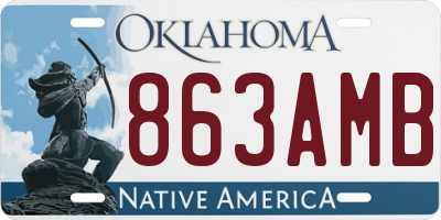 OK license plate 863AMB