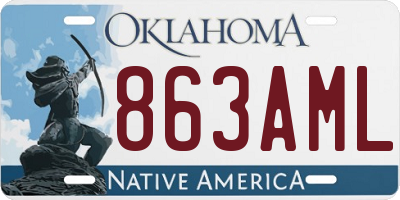 OK license plate 863AML