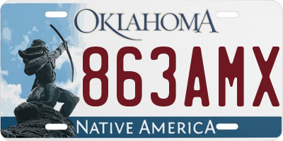 OK license plate 863AMX