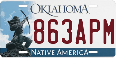 OK license plate 863APM
