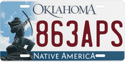 OK license plate 863APS