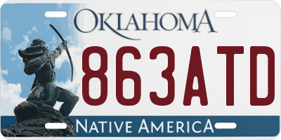 OK license plate 863ATD