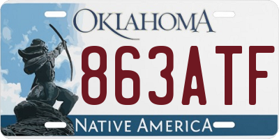 OK license plate 863ATF