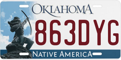 OK license plate 863DYG