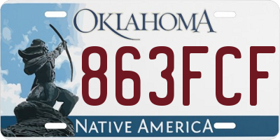 OK license plate 863FCF