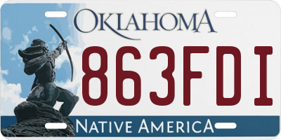 OK license plate 863FDI