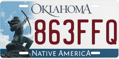 OK license plate 863FFQ