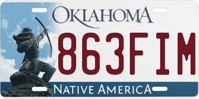 OK license plate 863FIM