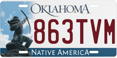 OK license plate 863TVM