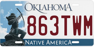 OK license plate 863TWM