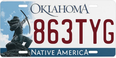 OK license plate 863TYG