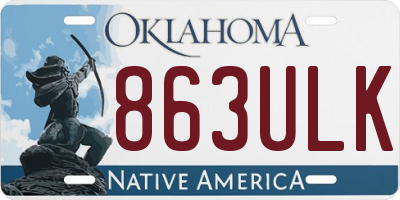 OK license plate 863ULK