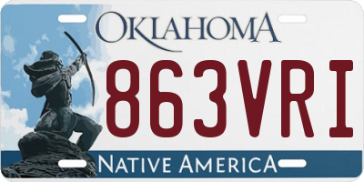 OK license plate 863VRI
