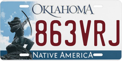 OK license plate 863VRJ