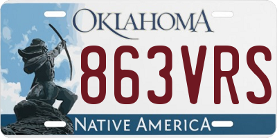 OK license plate 863VRS