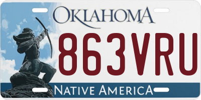 OK license plate 863VRU