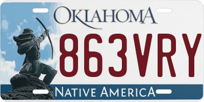 OK license plate 863VRY