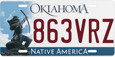 OK license plate 863VRZ