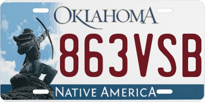 OK license plate 863VSB