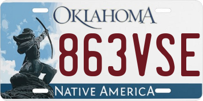 OK license plate 863VSE