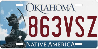 OK license plate 863VSZ