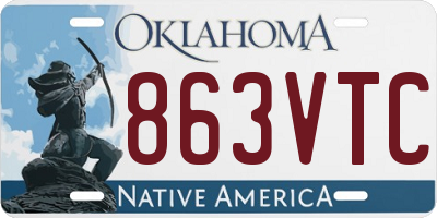 OK license plate 863VTC