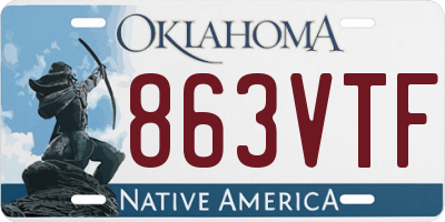 OK license plate 863VTF