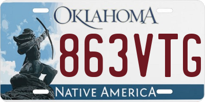 OK license plate 863VTG