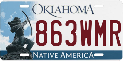 OK license plate 863WMR