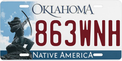 OK license plate 863WNH