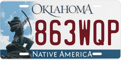 OK license plate 863WQP