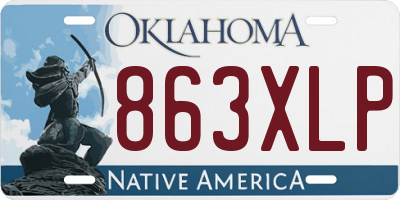 OK license plate 863XLP