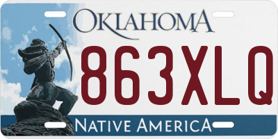 OK license plate 863XLQ