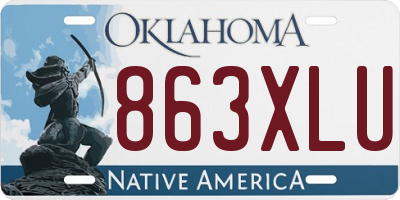OK license plate 863XLU