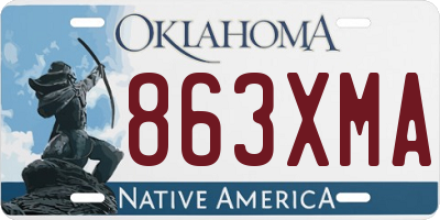OK license plate 863XMA