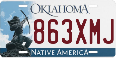OK license plate 863XMJ