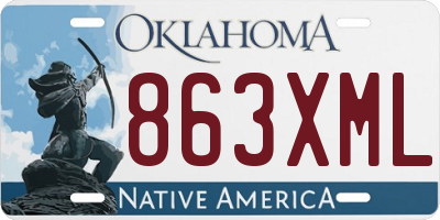OK license plate 863XML