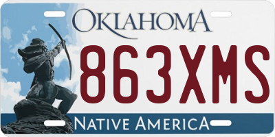 OK license plate 863XMS