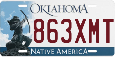 OK license plate 863XMT