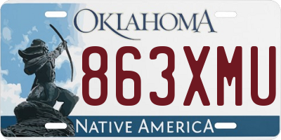 OK license plate 863XMU