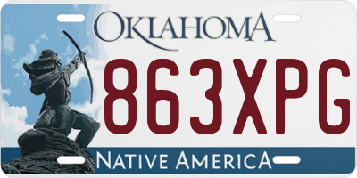 OK license plate 863XPG