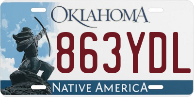 OK license plate 863YDL