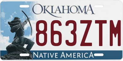 OK license plate 863ZTM