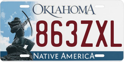 OK license plate 863ZXL