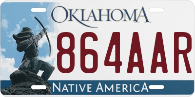 OK license plate 864AAR