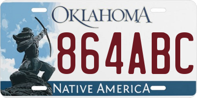 OK license plate 864ABC